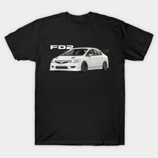 TYPE R FD2 sedan JDM Championship White Tuned T-Shirt